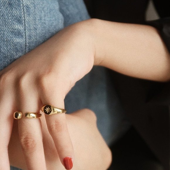 NEW 18K Gold Plated Shooting Star Ring - Picture 3 of 9